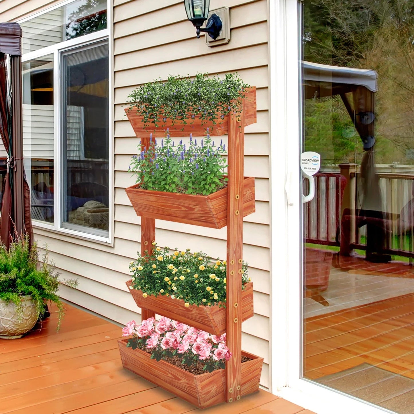 Jardinière surélevée - VerticalRaisedPlanter™ - Marron Rougeâtre - Mon Coin Jardin