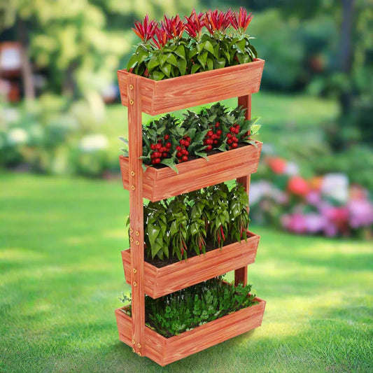 Jardinière surélevée - VerticalRaisedPlanter™ - Marron Rougeâtre - Mon Coin Jardin